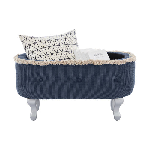 29.5'' Storage Ottoman Bench Tufted Upholstered End of Bed Bench with Fringe