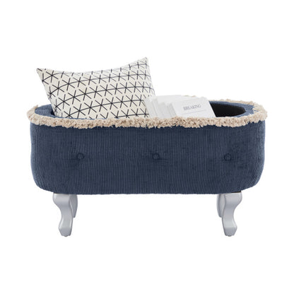 29.5'' Storage Ottoman Bench Tufted Upholstered End of Bed Bench with Fringe