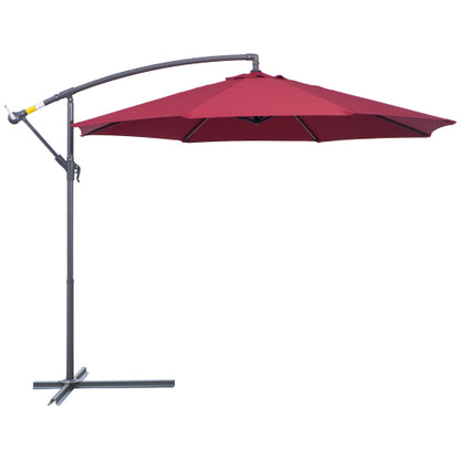 Patio Offset Umbrella with Base Cantilever Patio Umbrellas