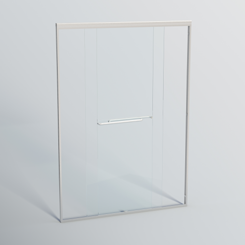 44-48 in. W x 72 in. H Double Sliding Shower Door, Semi-frameless Bypass Bathroom Sliding Door with 1/4" (6mm) Tempered Glass for Walk-in Shower, Brushed Nickel 24D03-48BNX