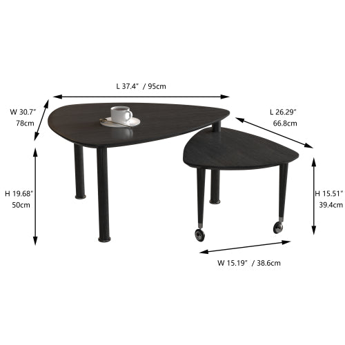 360 degree Rotatable modern Coffee Table for Living Room, solid wood legs with simply assemble Cocktail Table,