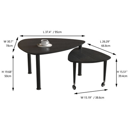 360 degree Rotatable modern Coffee Table for Living Room, solid wood legs with simply assemble Cocktail Table,