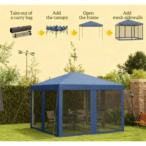 Height Adjustable Pop Up Canopy Tent,Instant Gazebo,Screen House Room with Carry Bag