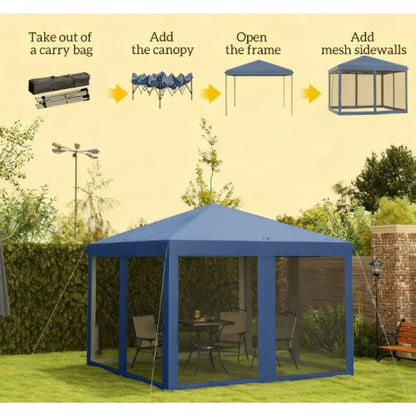 Height Adjustable Pop Up Canopy Tent,Instant Gazebo,Screen House Room with Carry Bag