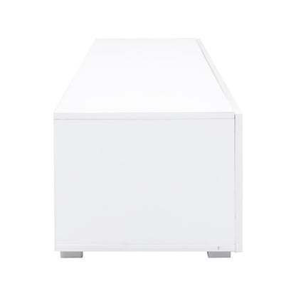 Wall Mount Floating Particle Board TV Stand Drop Down Cabinet Media Shelf For Living Room Bedroom