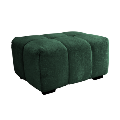 Green Chenille Matching Ottoman for 33 Sofas Sectional, Tufted Modular Footrest Seat