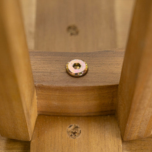 Outdoor Round Top Acacia Wood Dining Table,Round Bistro Table,Teak Finish