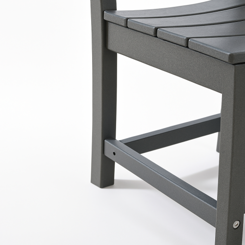 Grey Armless Outdoor Chairs – HDPE Material set of 2