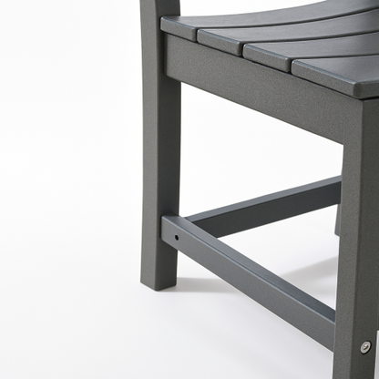 Grey Armless Outdoor Chairs – HDPE Material set of 2