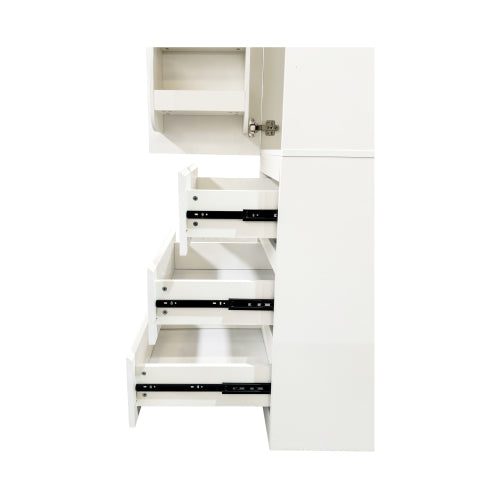 Kitchen Pantry Storage Cabinet with Doors, Shelves and Drawers