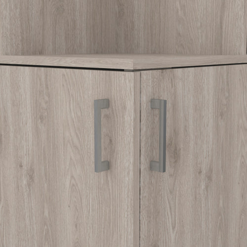 Seattle Bar Cabinet, Eight Bottle Cubbies, Two Large Open Shelves