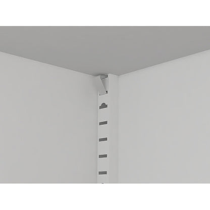 Tall Metal Storage Cabinet with Adjustable Shelves for Kitchen Bedroom Office White