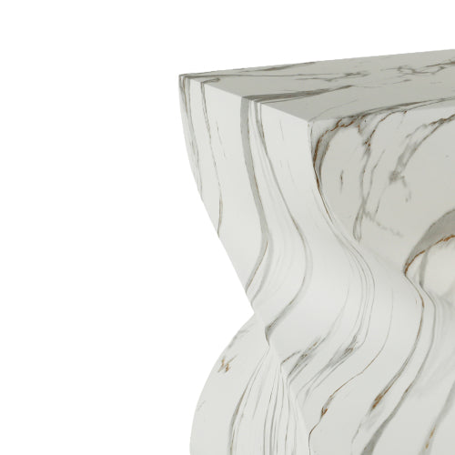 Cement Outdoor End Tables for Patio, GardenAccent Table Faux Terrazzo Accent Table, Modern Small Round Side Tablefor Outside, Tree Stump Garden Stool DrumTable indoor and Outdoor