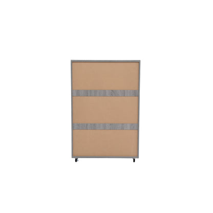 Gray 5-Drawer Dresser with Wheels – Modern Storage Cabinet