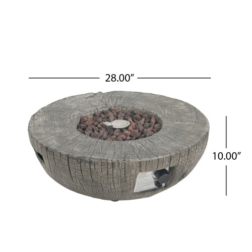 Patio MGO Propane Fire Pit, 30, 000BTU, Light Grey (Tank Cover Not Provided)