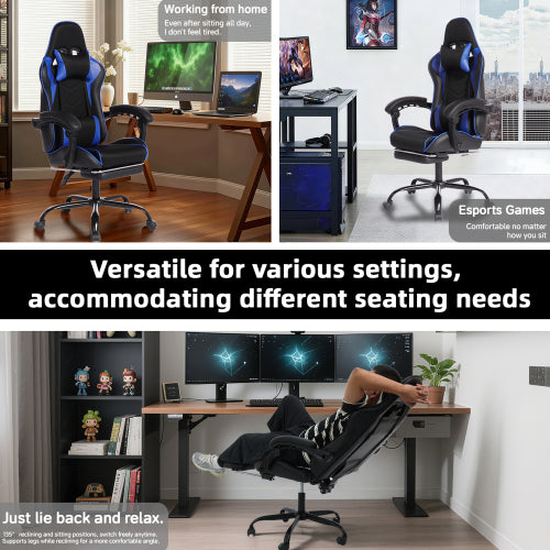 E-sports Gaming Chair Sports Car Driving Seat PU Material Moulded Sponge Comfortable and Safe With Massage