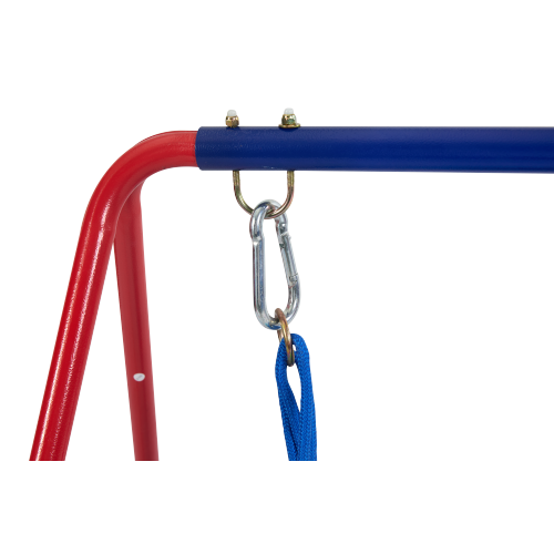 XNS067B green and blue interesting 2 in 1 baby swing mental plastic safe swing set 110lbs for outdoor playground for age 3+