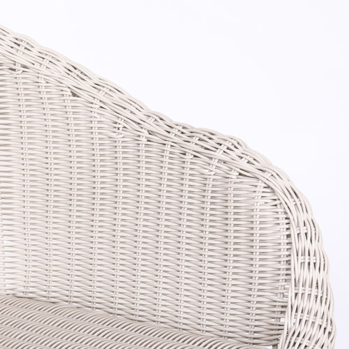 Ladd Outdoor Metal Wicker Barstool, Light Gray Faux Wicker, Set of 2