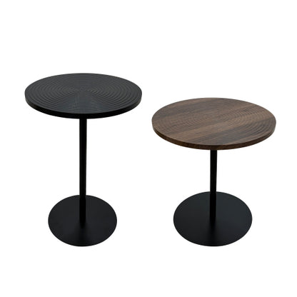 2-Piece Nesting Round Tables, Concentric Circle Top