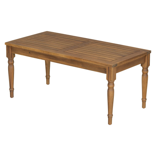 Acacia Classic Outdoor Coffee Table,Natural Finish