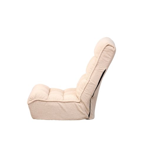 Teddy Fleece Japanese-Style 4-Segment Adjustable Floor Lazy Recliner Chair