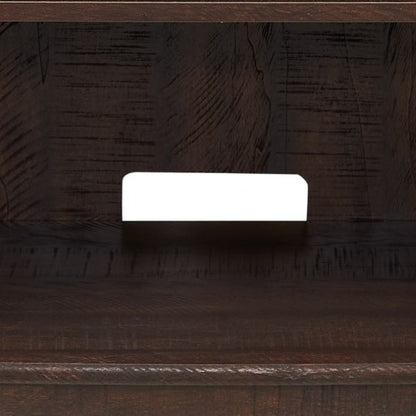 60 Inch Espresso Mid-Century Farmhouse TV Stand 3 Cable Holes Media Console Fits 65 Inch TV