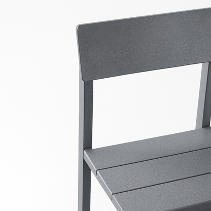 2-Pack Grey HDPE outdoor & garden backres Modernist Designt chairs