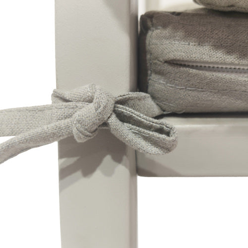 Outdoor Dining Chair Set of 2, Wicker Rattan Woven Patio Chairs, Outdoor Armchair Seating for Patio Backyard Poolside Balcony, Waterproof seat and cushion, Grey+Beige