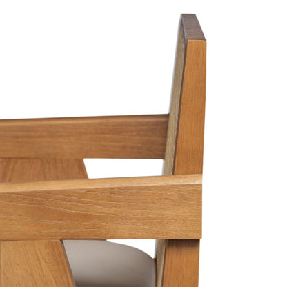27inch Height, Cream Woven Cane Plastic Backrest Bar Stool - Foam-Padded Fabric Seat & Durable Rubberwood Frame