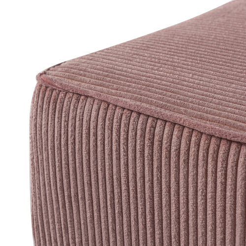 Upholstered Square Ottoman,Pink
