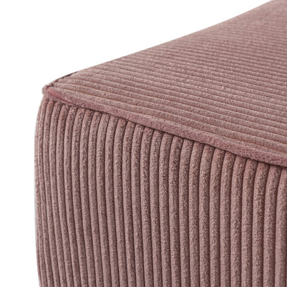 Upholstered Square Ottoman,Pink