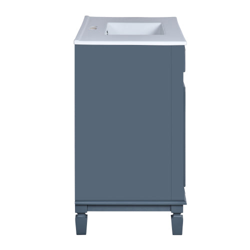 36'' Bathroom Vanity with Top Sink, Modern Bathroom Storage Cabinet with 2 Soft Closing Doors and 2 Drawers, Single Sink Bathroom Vanity