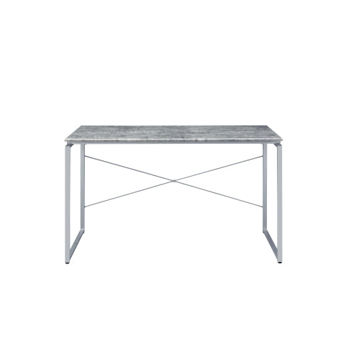 Jurgen Faux Concrete  Silver Finish Writing Desk