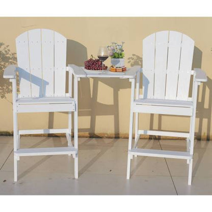 Lounge chair White color, suitable for all seasons: Outdoor lounge chair, made of sturdy HIPS material, equipped with 304 stainless steel accessories.