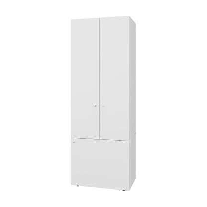 3-Door Tall Wardrobe Cabinet with 4 Shelves – Freestanding Storage Armoire for Bedroom or Entryway, White