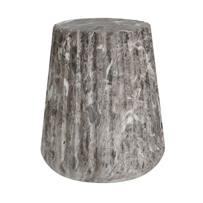 Outdoor Cleme Carved Side Table, Brown