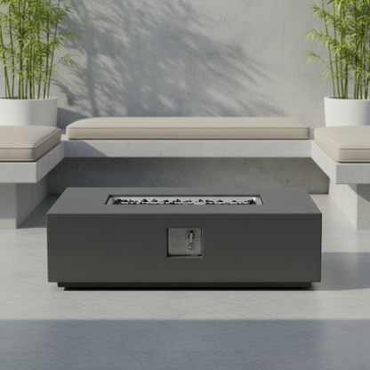 Concrete Propane/Natural Gas Fire Pit Table