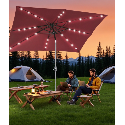 Sun Umbrella Solar Umbrella, Lighted Patio Umbrella