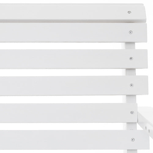 Wooden Porch Swing 4.5 ft, Patio bench swing for Courtyard & Garden, Upgraded 880 lbs Strong Load Capacity, Heavy Duty Swing Chair Bench with Hanging Chains for Outdoors, White