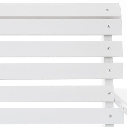 Wooden Porch Swing 4.5 ft, Patio bench swing for Courtyard & Garden, Upgraded 880 lbs Strong Load Capacity, Heavy Duty Swing Chair Bench with Hanging Chains for Outdoors, White