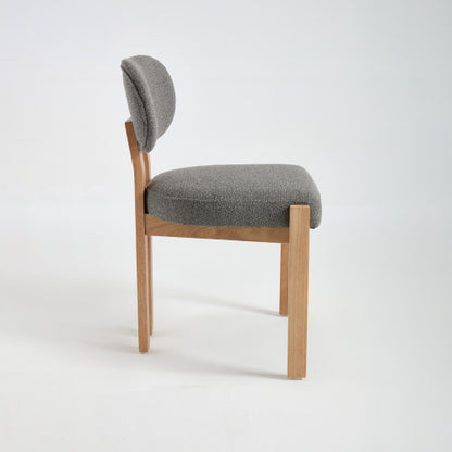 Wooden Dining Chairs Set of 2, Fabric Upholstered Farmhouse Chairs with Thick Cushion and Chenille Seat