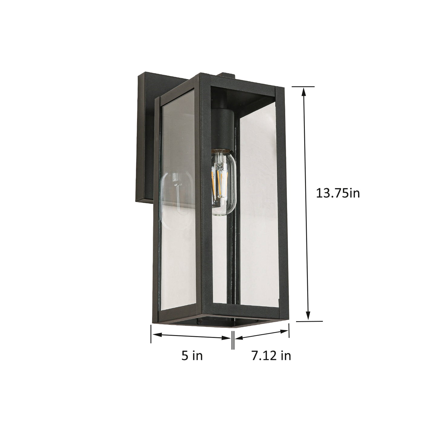 Wall Sconces 1-Light 13.75-in H Matte Black Dark Sky LED Outdoor Wall Light