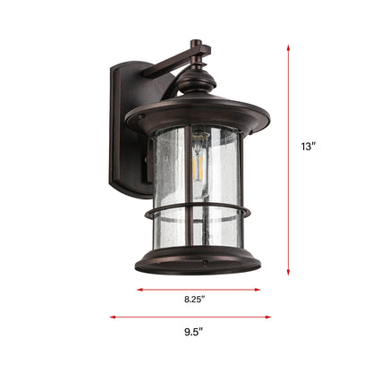 1-Light Black Outdoor Wall Sconce (1-Pack)