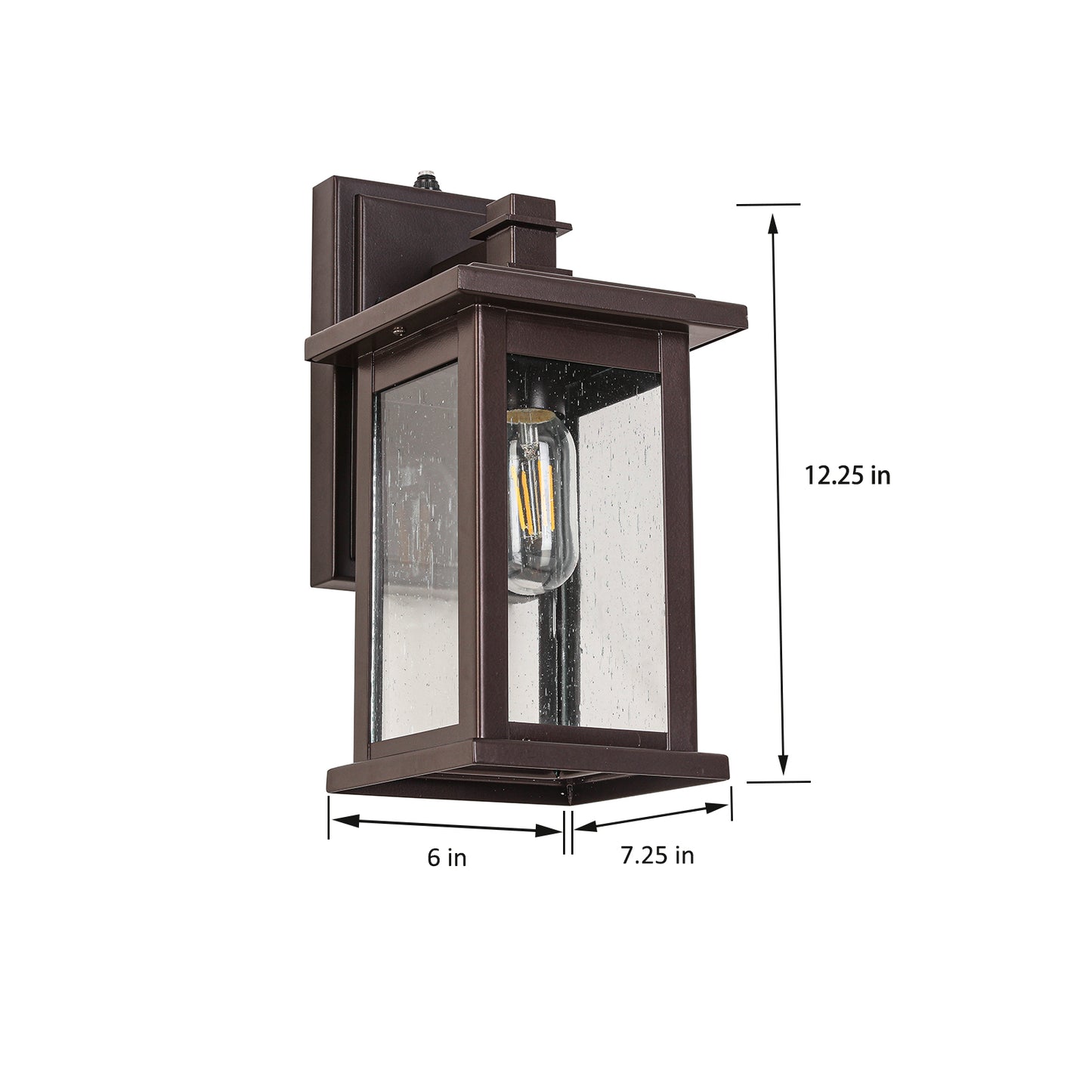 Oil Rubbed Bronze Lantern Hardwired Sconce Sensor Outdoor Sconce, Waterproof Outdoor Sconce,No Bulbs Included