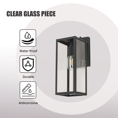 Dusk to Dawn Sensor Outdoor Wall Lantern Wall Sconce, Waterproof Outdoor Wall Lamps, Outdoor Wall Light, Matte Black