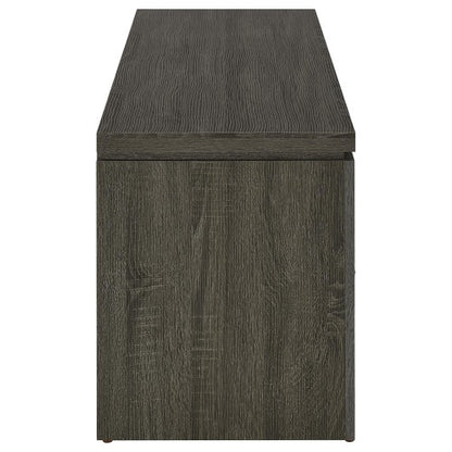 Weathered Grey 59 Inch Transitional TV Console with 2 Drawers for 64 Inch TV