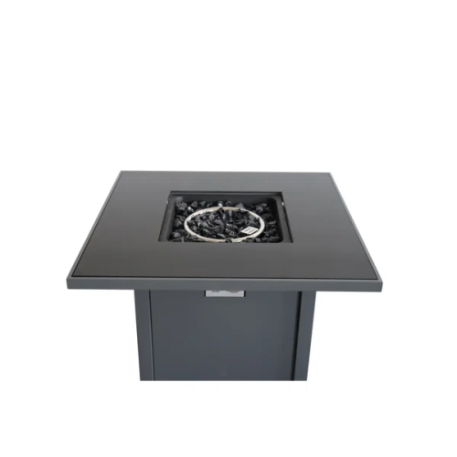 25 H x 30 W Steel Outdoor Fire Pit Table with Lid