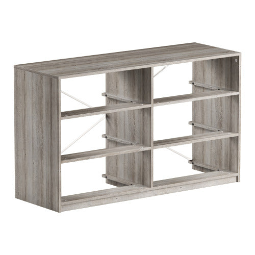 6-Drawer Dresser with Large Fabric Drawers, Grey