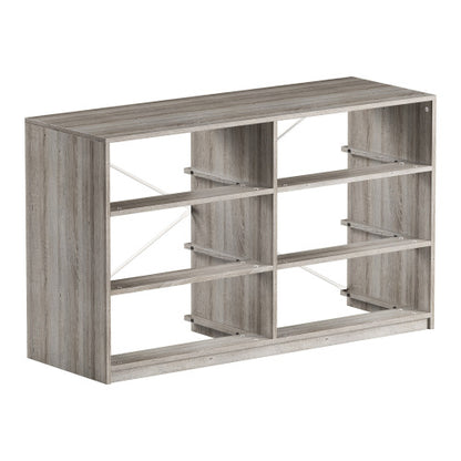 6-Drawer Dresser with Large Fabric Drawers, Grey