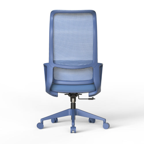 Ergonomic Colorful Office Chair 300lb (About 149.7kg) Home Office Mesh Breathable High Back, With Adjustable Lumbar Support Computer Chair, Integrated Molded Foam Seat Cushion, Fireproof (Blue)